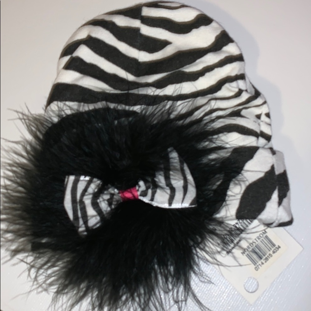 NWT! Nordstrom Baby Hat Feathers & Bow Unique
